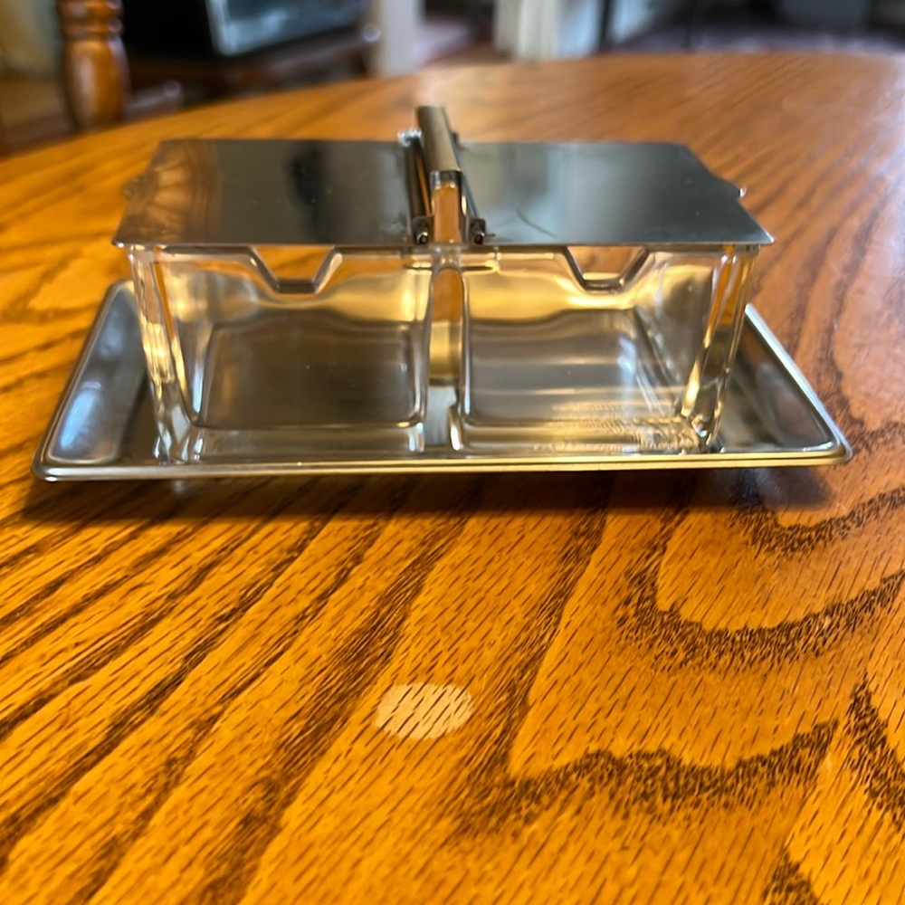 Vintage 1970s Wilhelm Wagenfeld WMF  Bauhaus Icon Double Jam Server